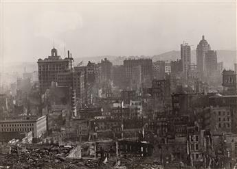 (SAN FRANCISCO EARTHQUAKE) A collection of more than 30 photographs documenting the aftermath of the 1906 earthquake in the Bay Area.